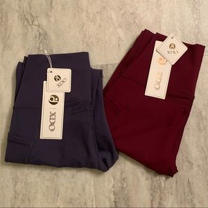 NWT- 2 pair Women’s Yoga leggings with 2 pockets - size Small